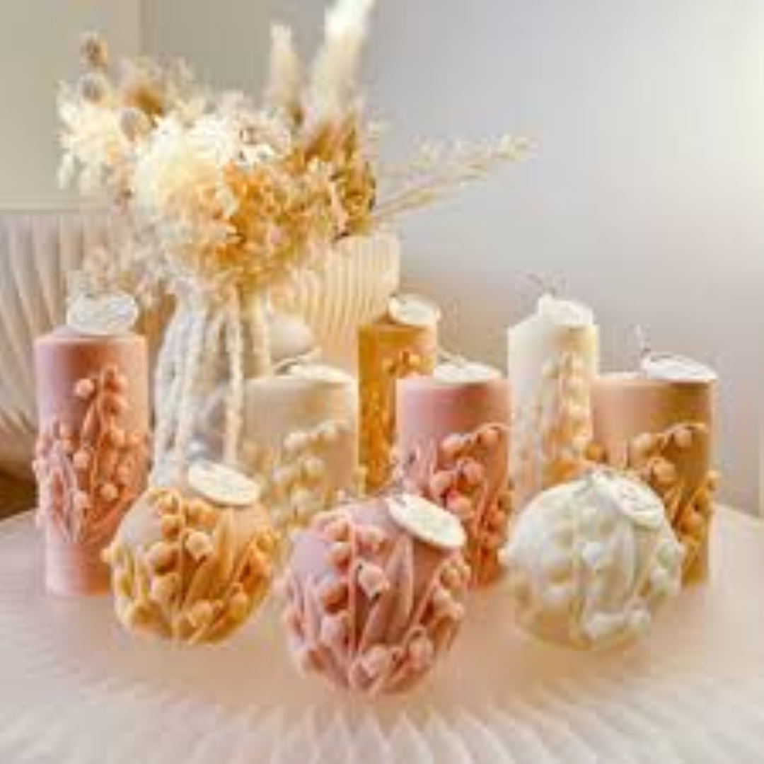 3X4 PILLAR CANDLE LILY OF THE VALLEY